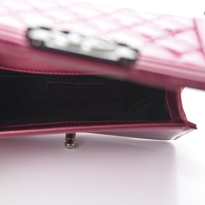 Chanel Metallic Patent Calfskin Quilted Small Boy Flap Pink 5 of 10
