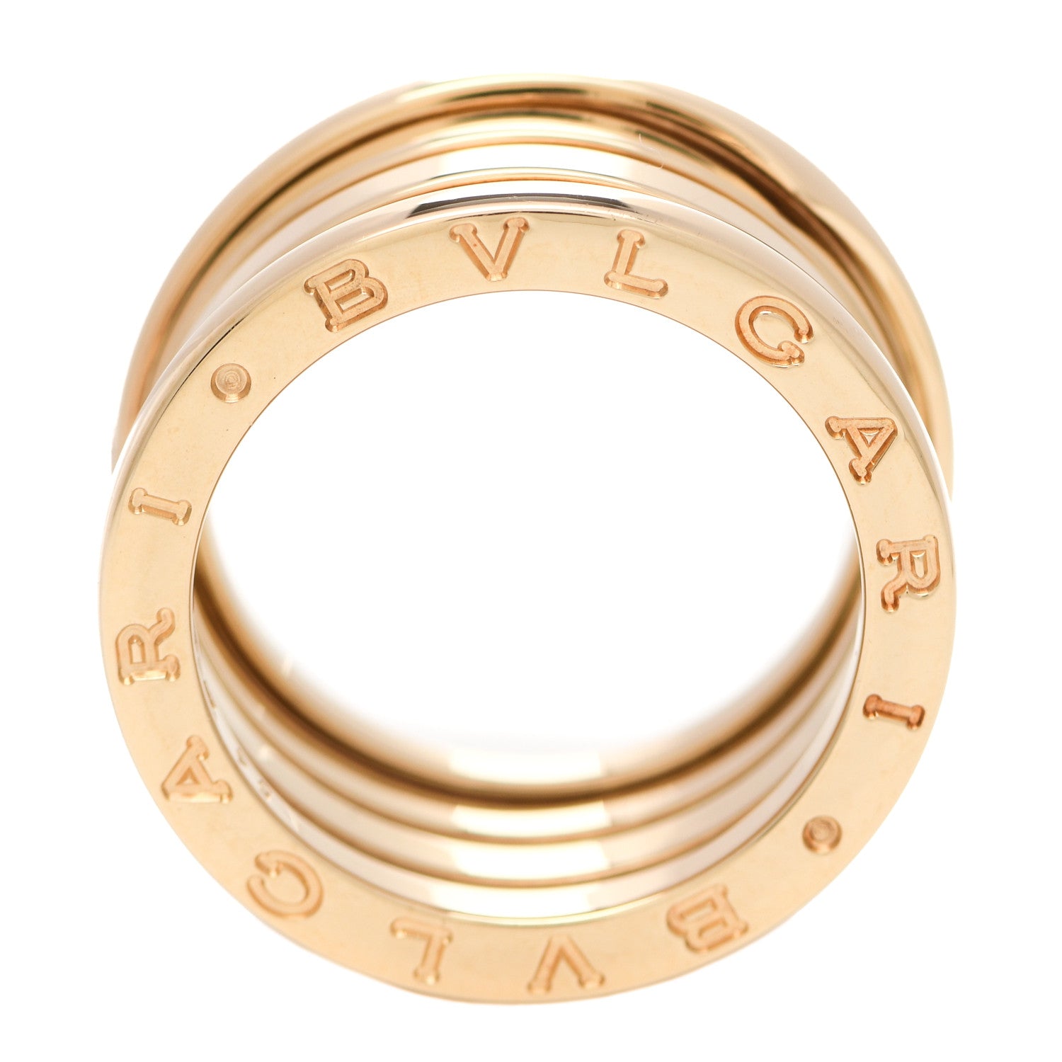Bulgari 18K Yellow Gold B.Zero1 Four-Band Ring 54 6.75 7 of 7