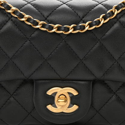 Chanel Lambskin Quilted Mini Rectangular Pearl Crush Flap Black 8 of 11