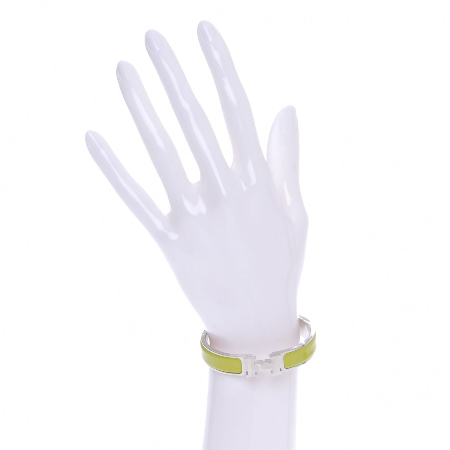 Narrow Enamel Clic Clac H Bracelet PM Chartreuse