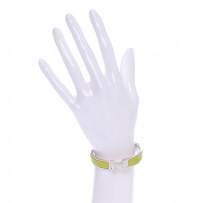 Hermes Narrow Enamel Clic Clac H Bracelet PM Chartreuse 2 of 5