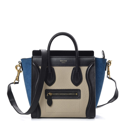 Celine Bullhide Calfskin Nano Tri-Color Luggage Light Taupe 1 of 10