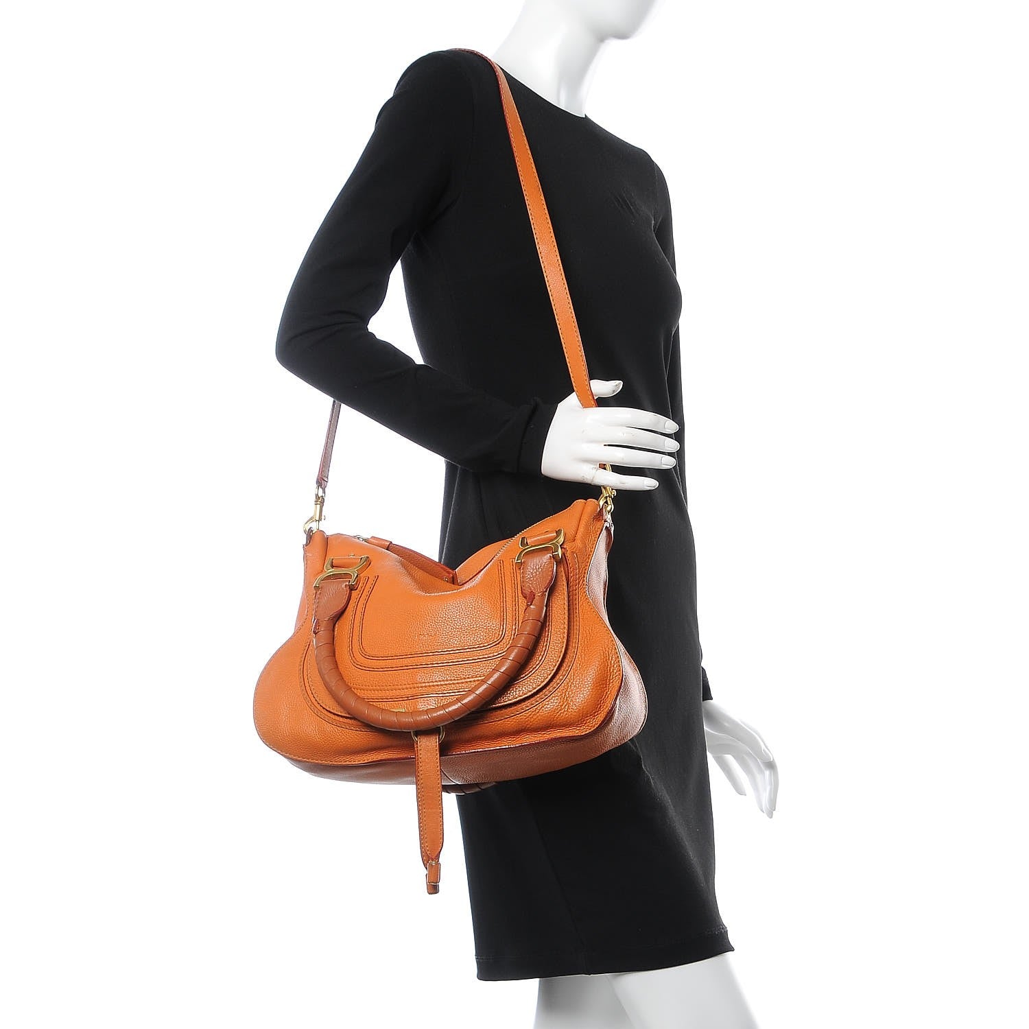 Chloe Calfskin Medium Marcie Satchel Indian Summer 2 of 15