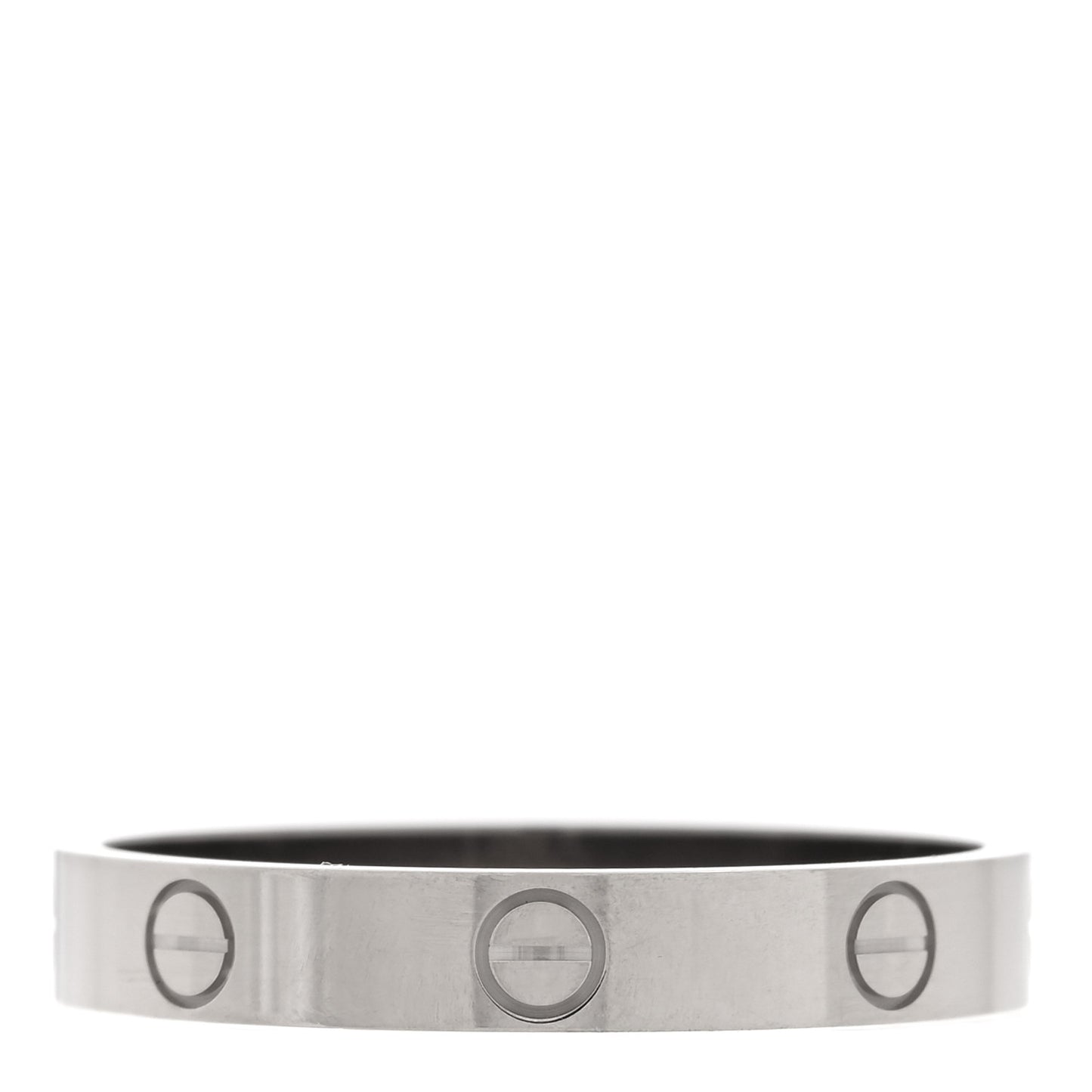 18K White Gold 3.5mm LOVE Wedding Band Ring 63 10.5