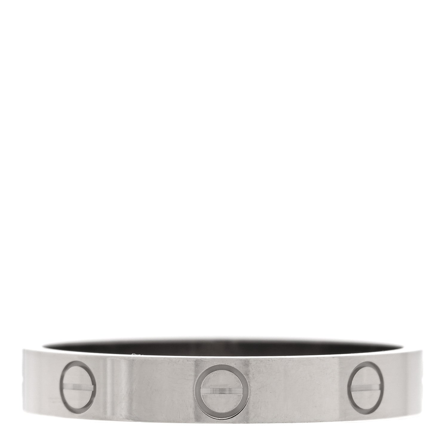 Cartier 18K White Gold 3.5mm LOVE Wedding Band Ring 63 10.5 3 of 4