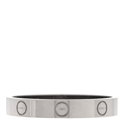 Cartier 18K White Gold 3.5mm LOVE Wedding Band Ring 63 10.5 3 of 4