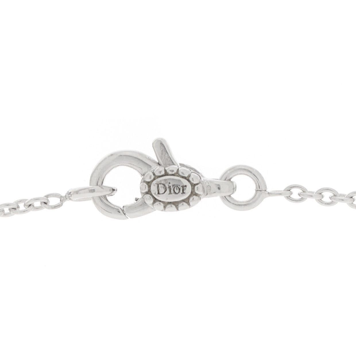 Christian Dior 18K White Gold Diamond Mother of Pearl Rose Des Vents Necklace 4 of 7