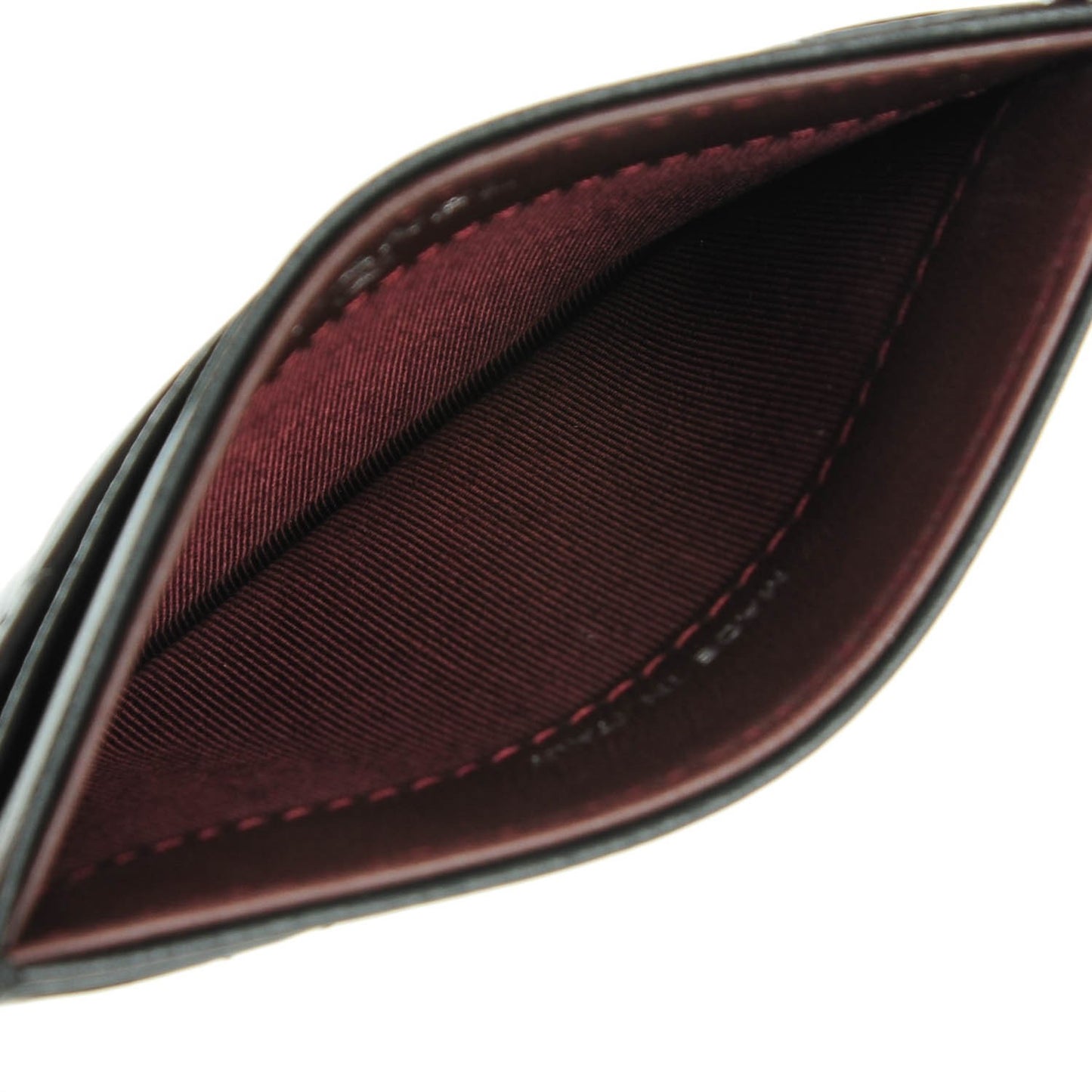 Lambskin Quilted Card Holder Black