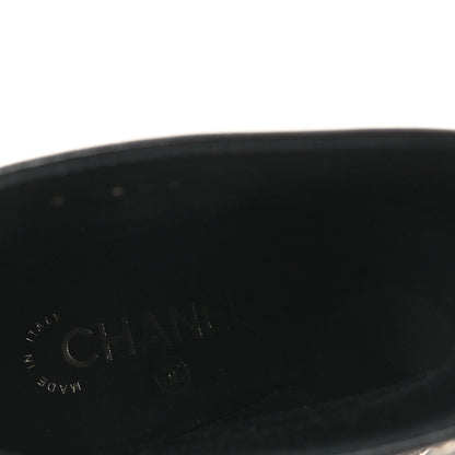Chanel Lambskin Patent Cap Toe Charms Ankle Booties 38 Black 8 of 9