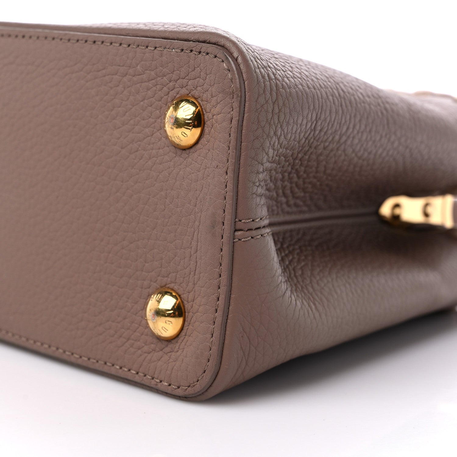 Louis Vuitton Taurillon Lambskin Capucines PM Taupe 8 of 8