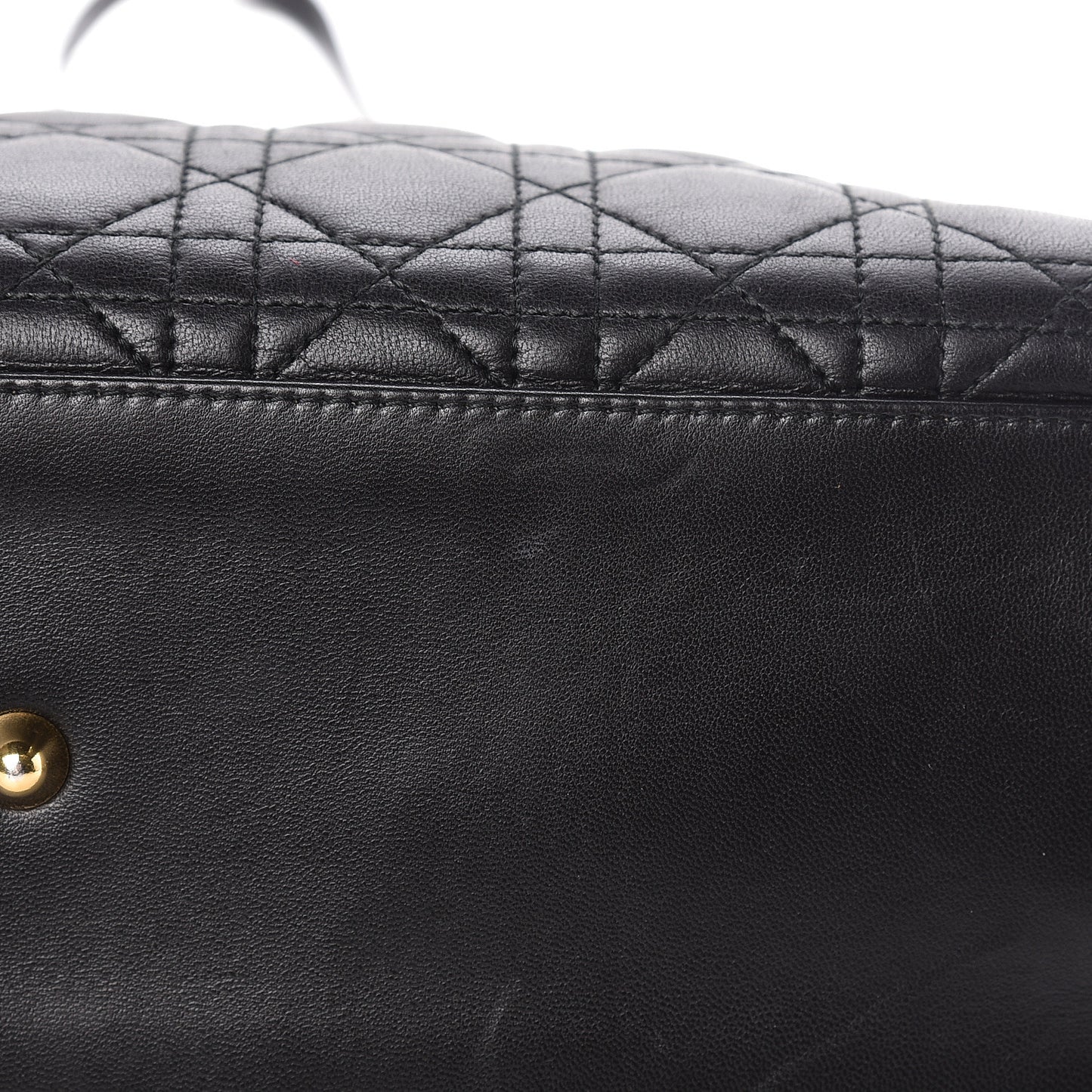 Lambskin Cannage Large Lady Dior Black