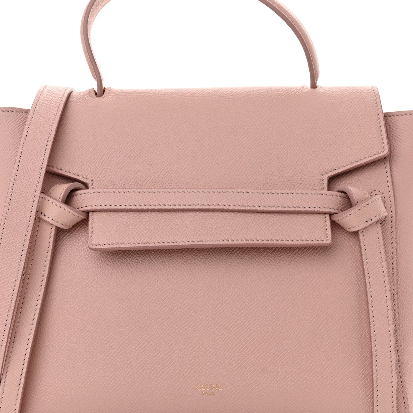 Grained Calfskin Micro Belt Bag Vintage Pink