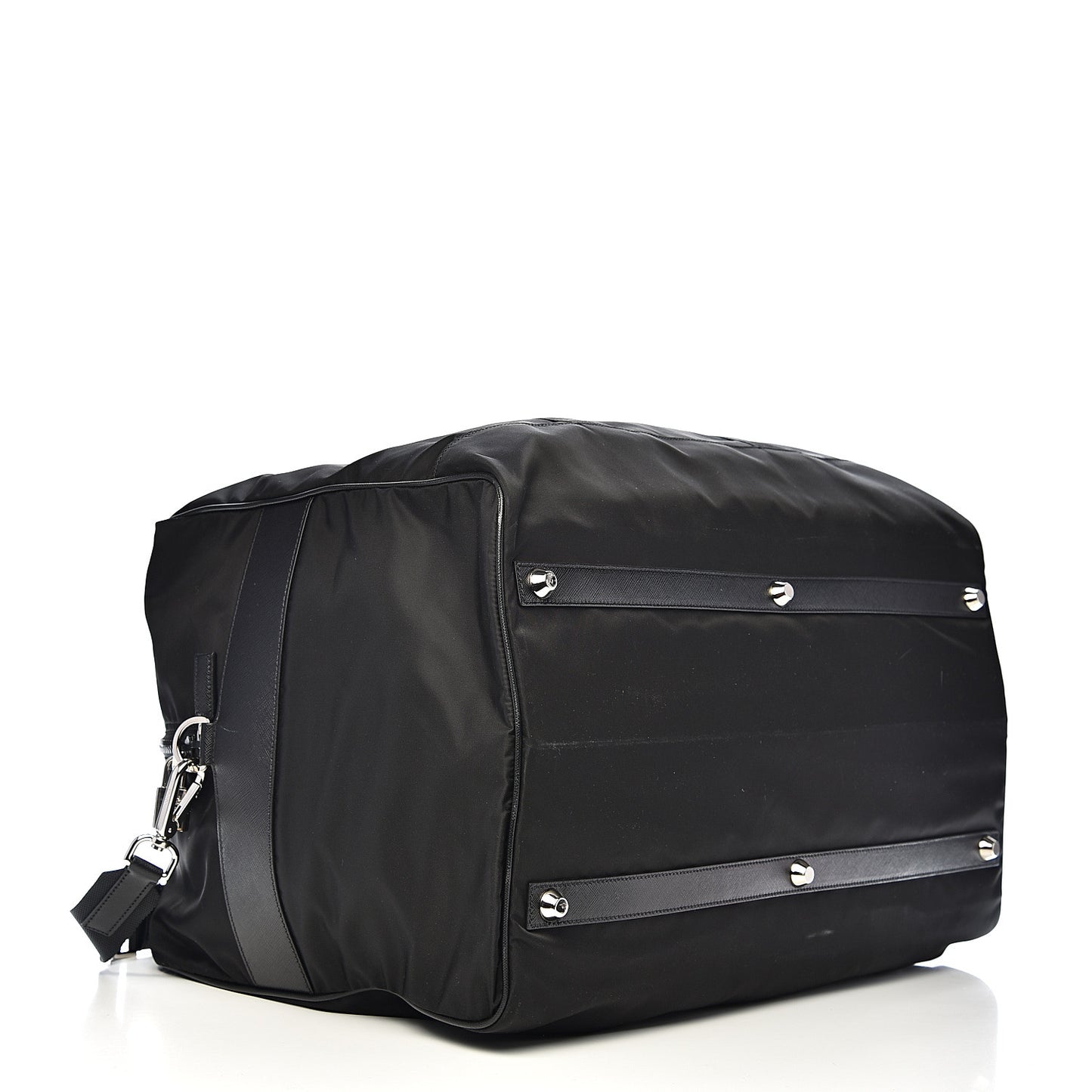 Tessuto Nylon Saffiano Viaggio Carry On Travel Bag Black