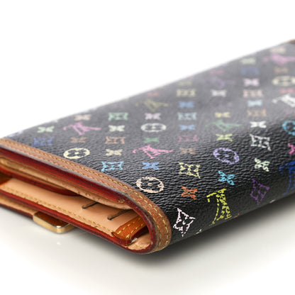 Louis Vuitton Monogram Multicolor Porte Tresor International Wallet Black 8 of 38