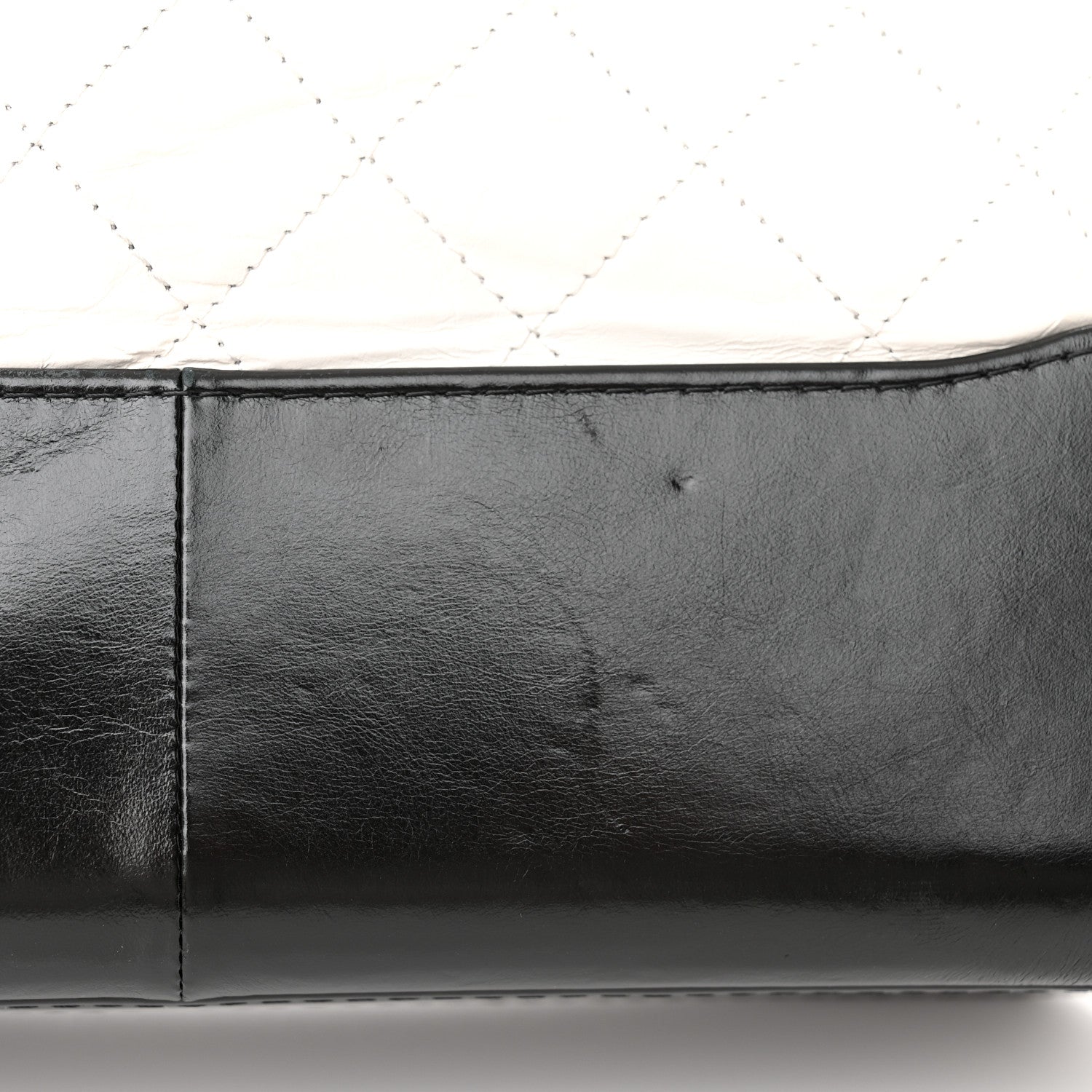 Chanel Aged Calfskin Quilted Medium Gabrielle Hobo Black White 11 of 13