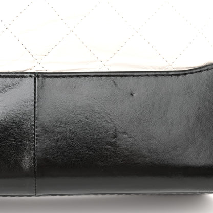 Chanel Aged Calfskin Quilted Medium Gabrielle Hobo Black White 11 of 13