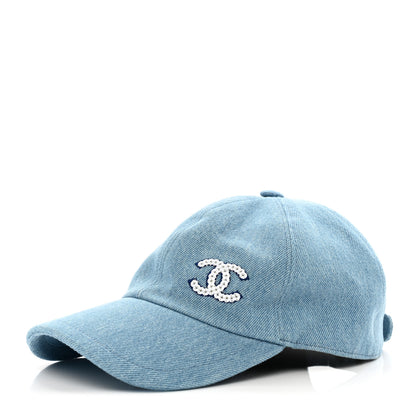 Chanel Denim Cap Hat Blue 1 of 8