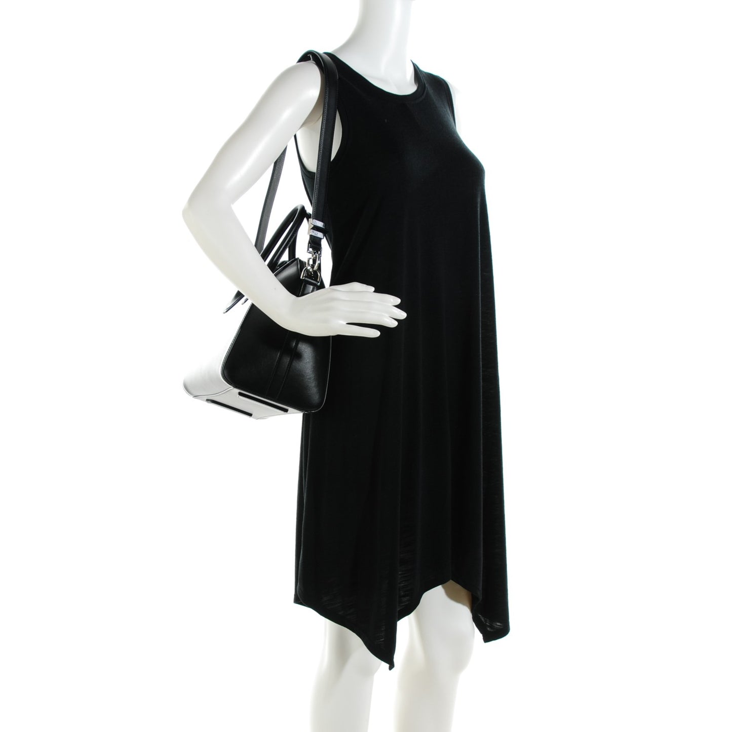 Calfskin Small Contrasted Frame Antigona Black