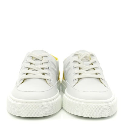 Hermes Matte Niloticus Crocodile Calfskin Deep Sneakers 36.5 White Jaune Flash 2 of 9