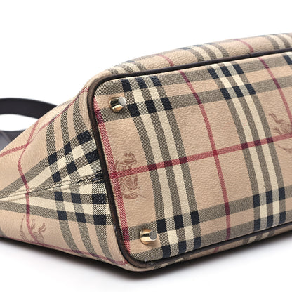 Burberry Haymarket Check Medium Regent Tote Chocolate 9 of 12