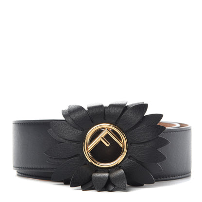 Fendi Calfskin F is Fendi FF Flower Belt 90 36 Black 1 of 7