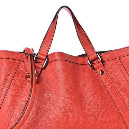 Gucci Pebbled Calfskin Medium Abbey Convertible Tote Red 9 of 9