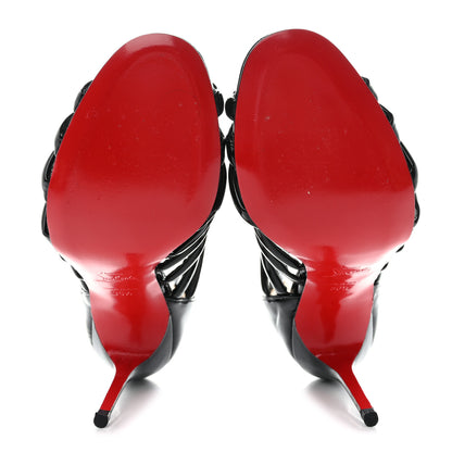 Christian Louboutin Patent Calfskin Macala 100 Cage Sandals 36.5 Black 5 of 10