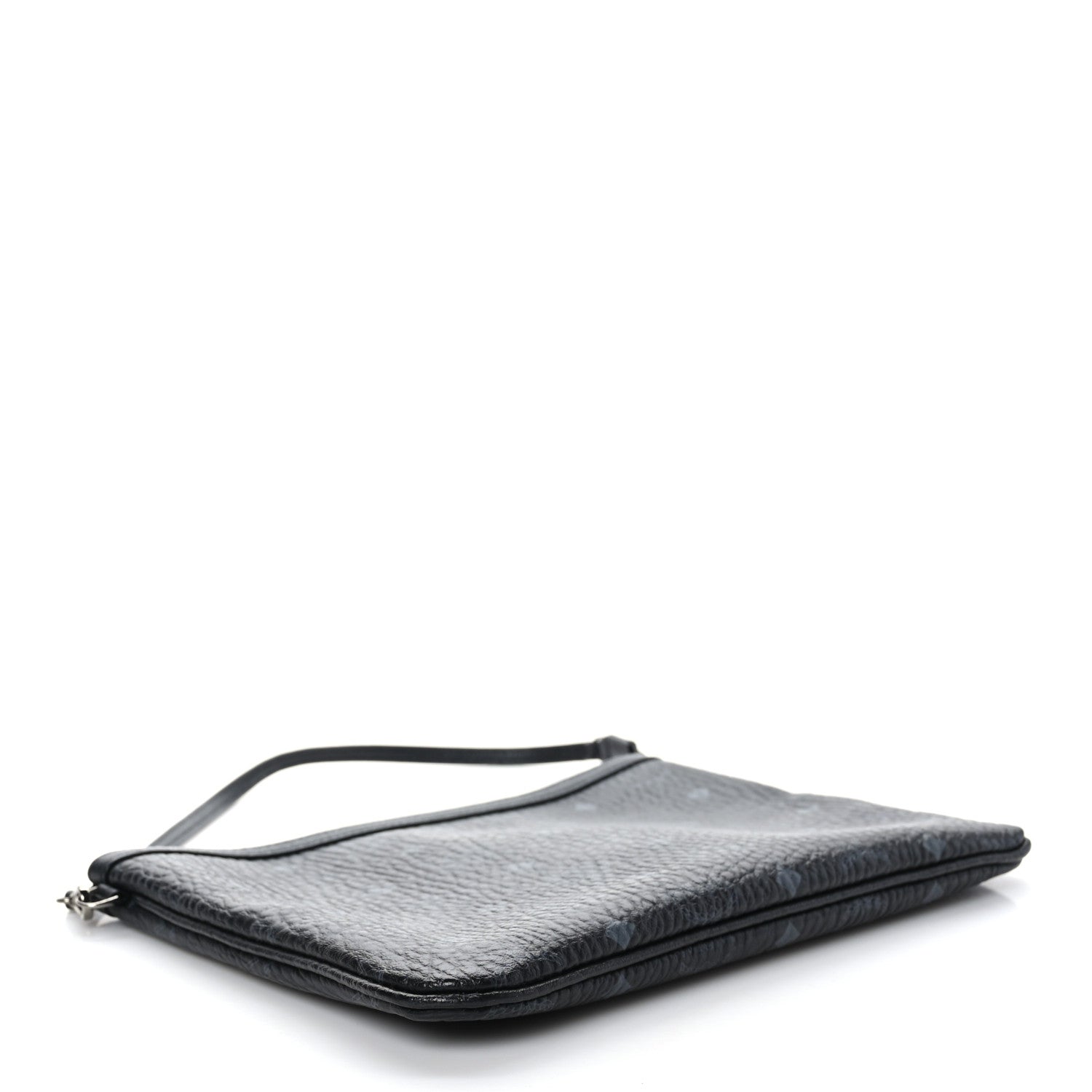 MCM Visetos Liz Shopper Tote Pouch Black 4 of 8