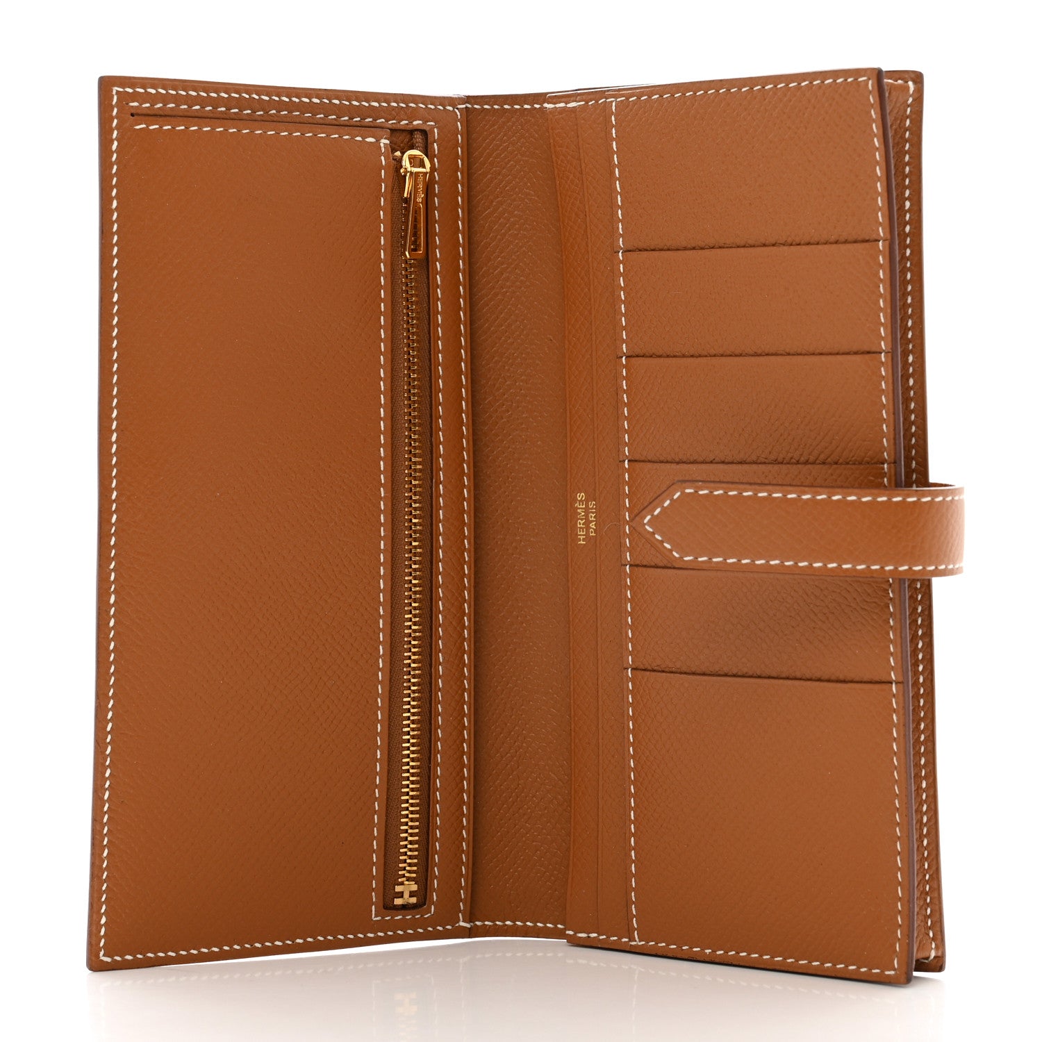 Hermes Epsom Bearn Gusset Wallet Gold 5 of 9
