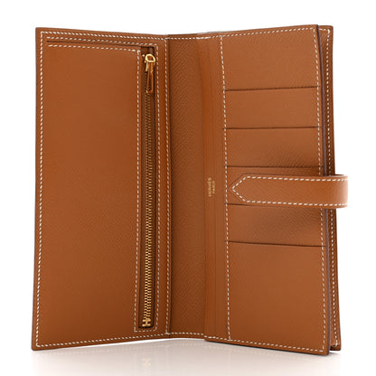 Hermes Epsom Bearn Gusset Wallet Gold 5 of 9