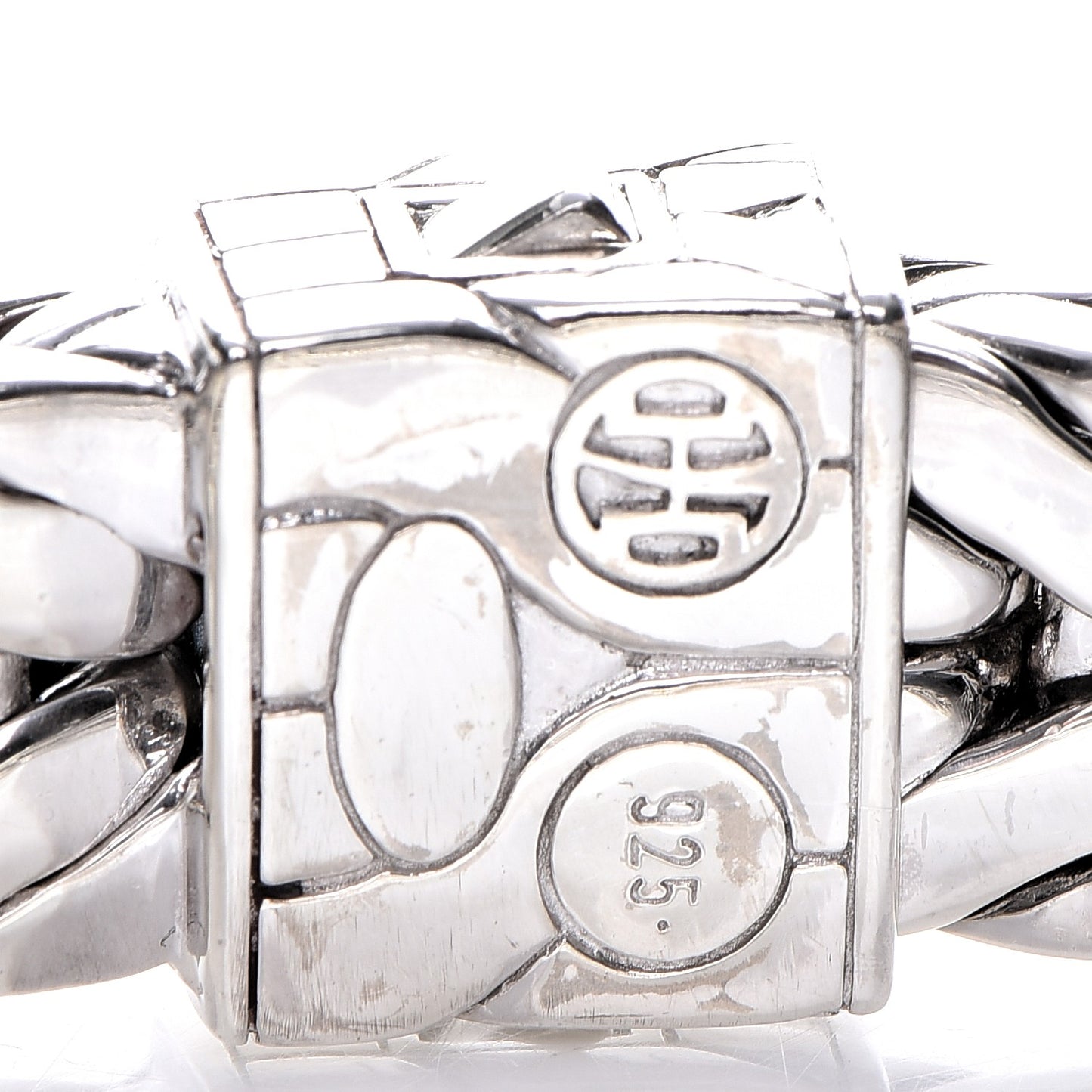 Mens Sterling Silver Black Sapphire Raja Bracelet M