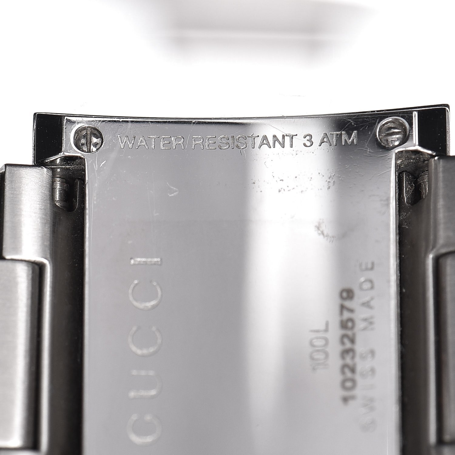 Gucci Stainless Steel Diamond Bezel Mother of Pearl 31mm 100L Quartz Watch 8 of 8