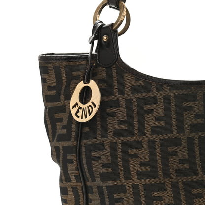 Fendi Zucca Small Chef Shopping Tote Tobacco Moro 10 of 20