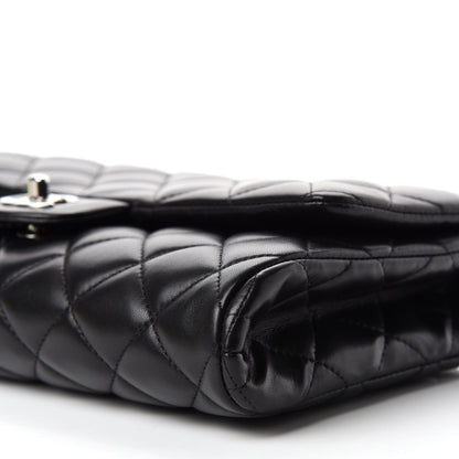 Chanel Lambskin Quilted Clutch With Chain Flap Black 7 of 11