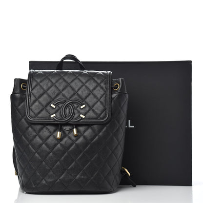Chanel Caviar Quilted Filigree Backpack Black 11 of 11
