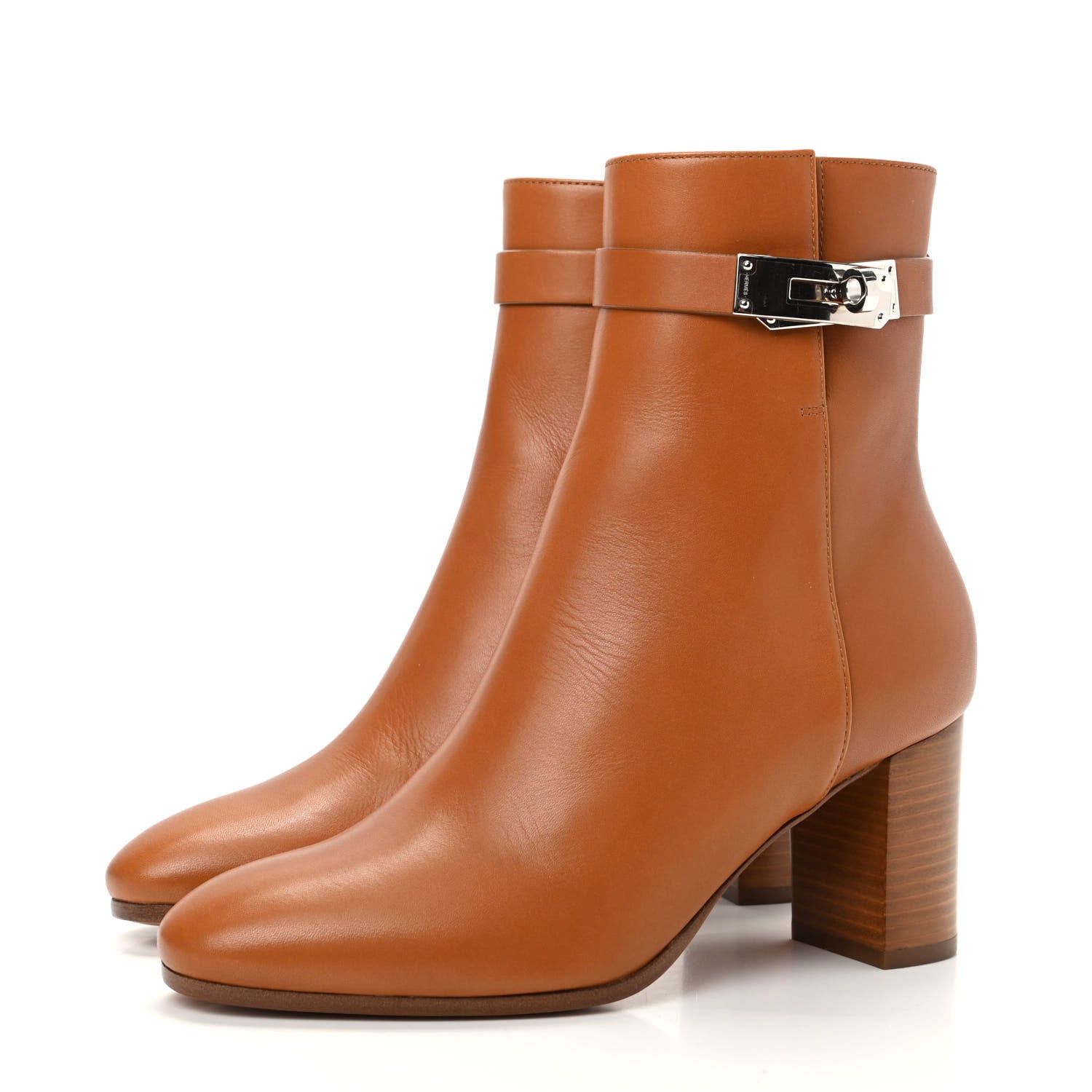 Hermes Calfskin Saint Germain Ankle Boots 36.5 Naturel 3 of 10