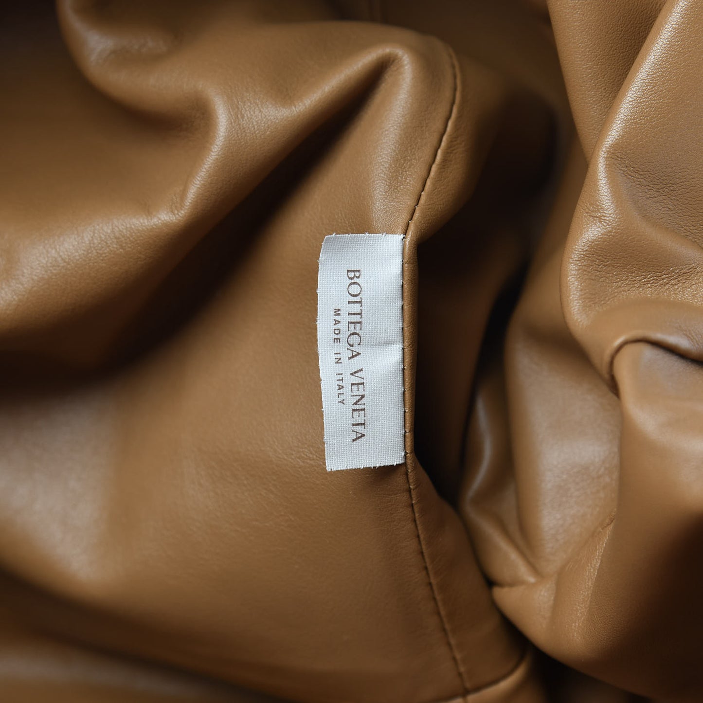 Smooth Butter Calf The Pouch Oversized Clutch Cammello