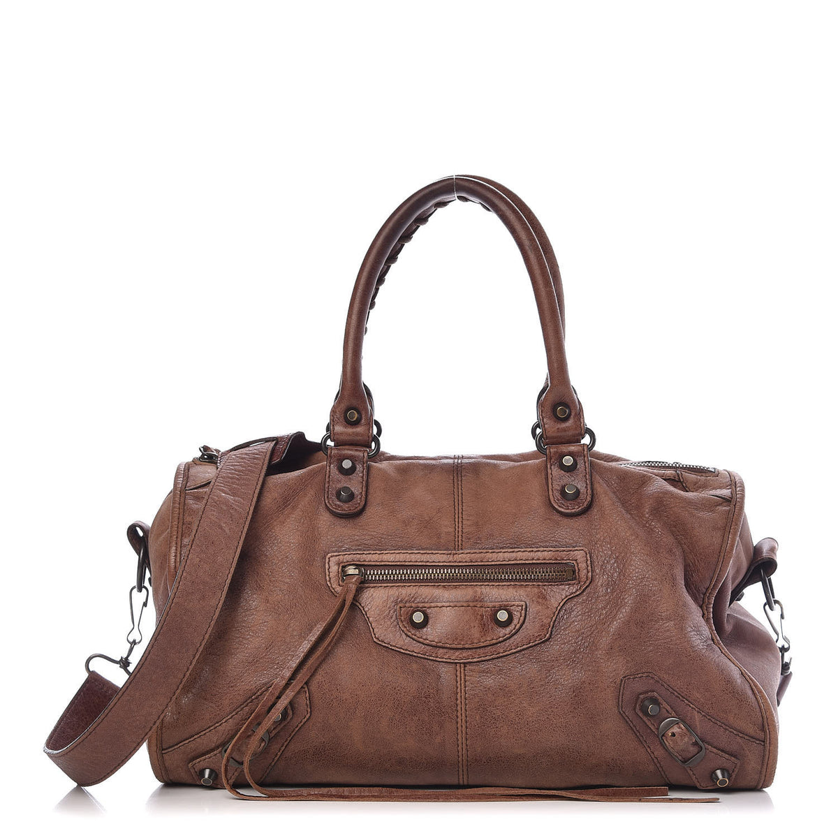 Balenciaga Agneau Classic Hardware Maxi Twiggy Castagna 1 of 15