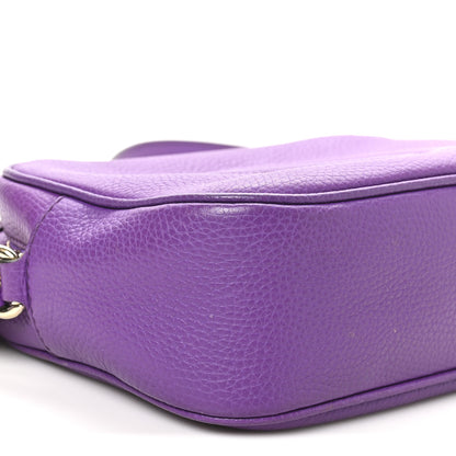Gucci Pebbled Calfskin Small Soho Disco Bag Shine Purple 9 of 10