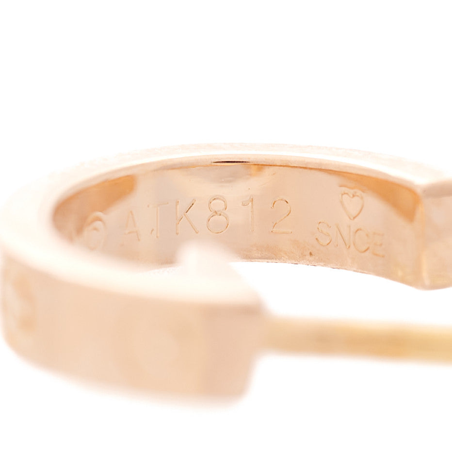18K Pink Gold Small LOVE Hoop Earrings
