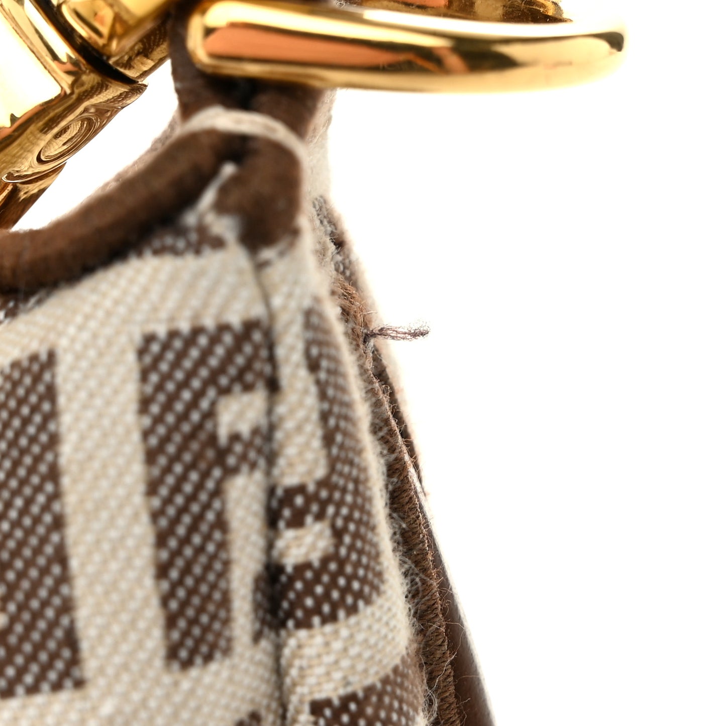 Fabric Jacquard FF 1974 Nano Fendigraphy Hobo Charm Beige