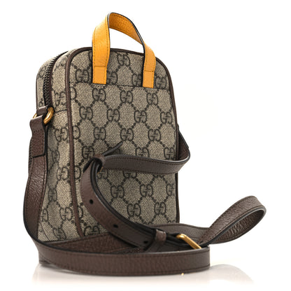 Gucci GG Supreme Monogram Mini Neo Vintage Double Zip Messenger Bag Beige New Acero Crop 3 of 10