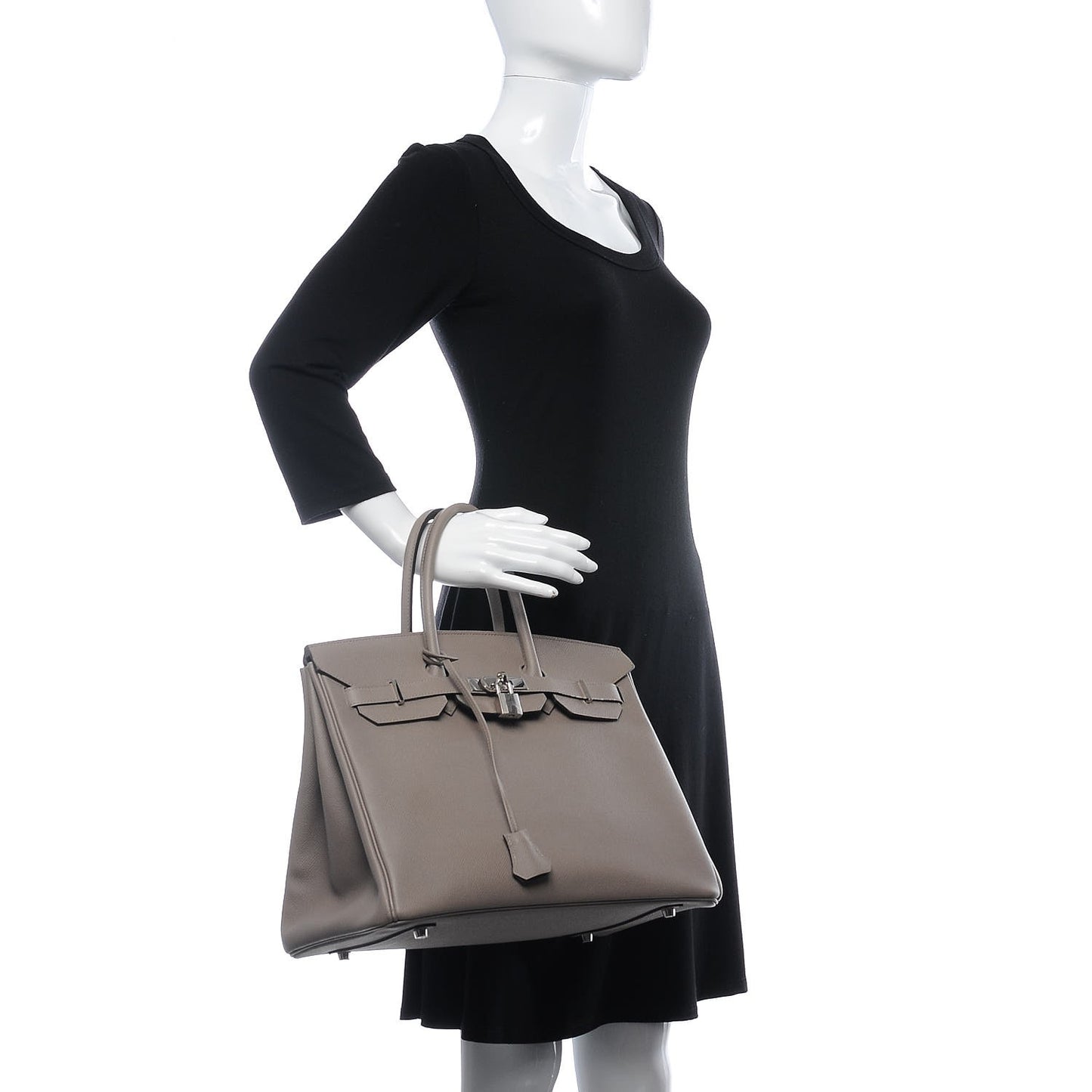 Epsom Birkin 35 Gris Asphalte