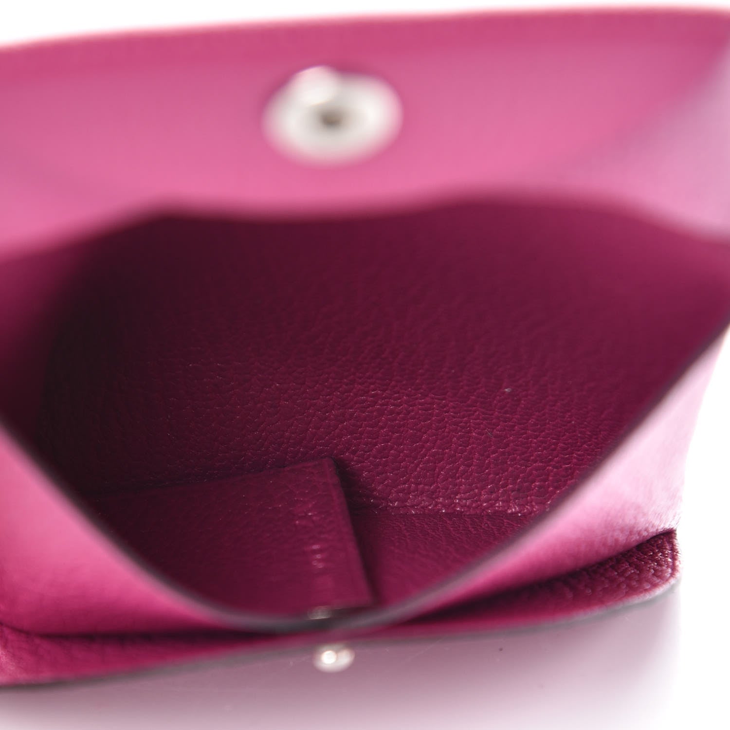 Hermes Chevre Mysore Bastia Coin Purse Rose Pourpre 5 of 8