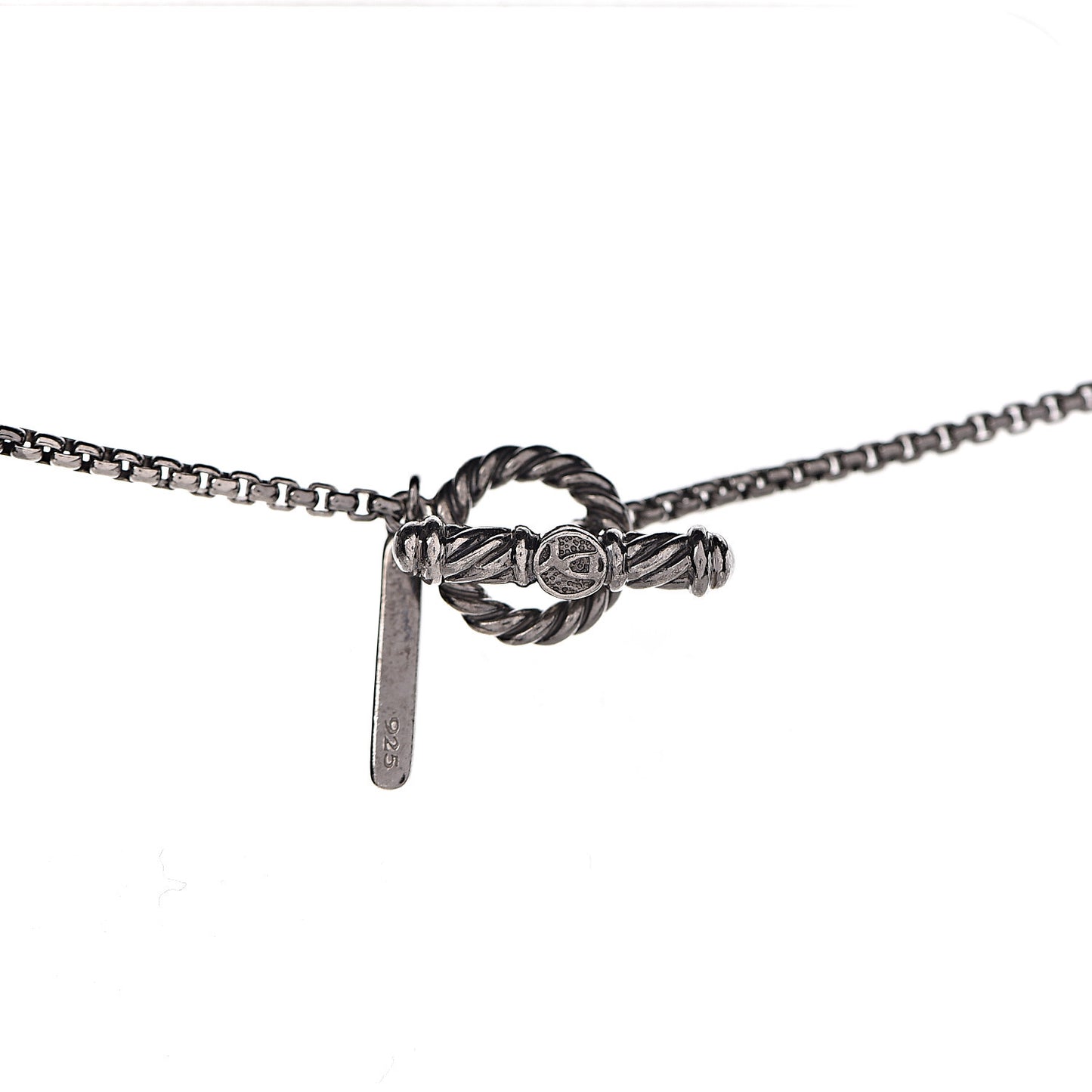 Sterling Silver Black Onyx Hematite Elements Chain Necklace