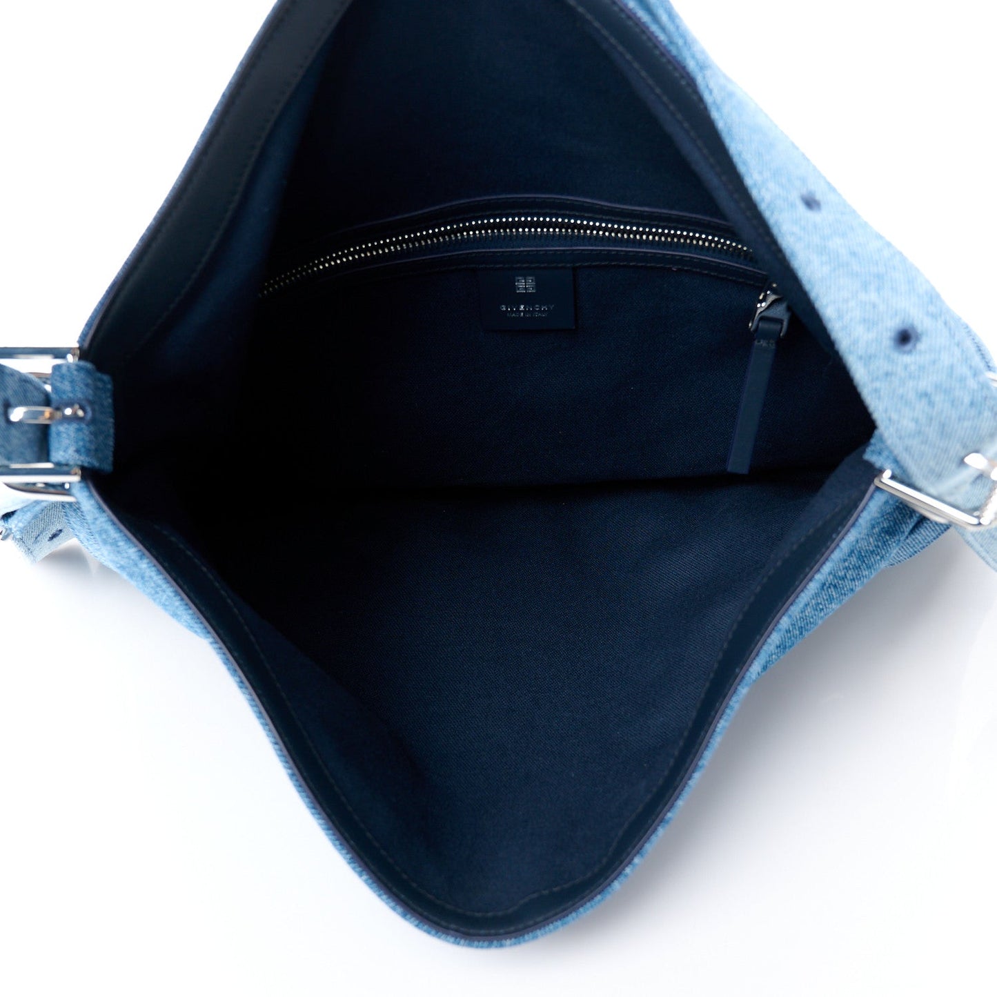 Washed Denim Medium Voyou Bag Medium Blue