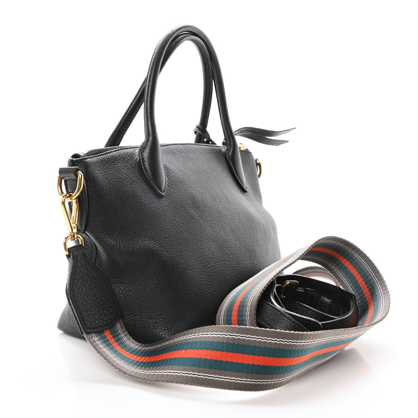 Vitello Daino Small Tote  Black