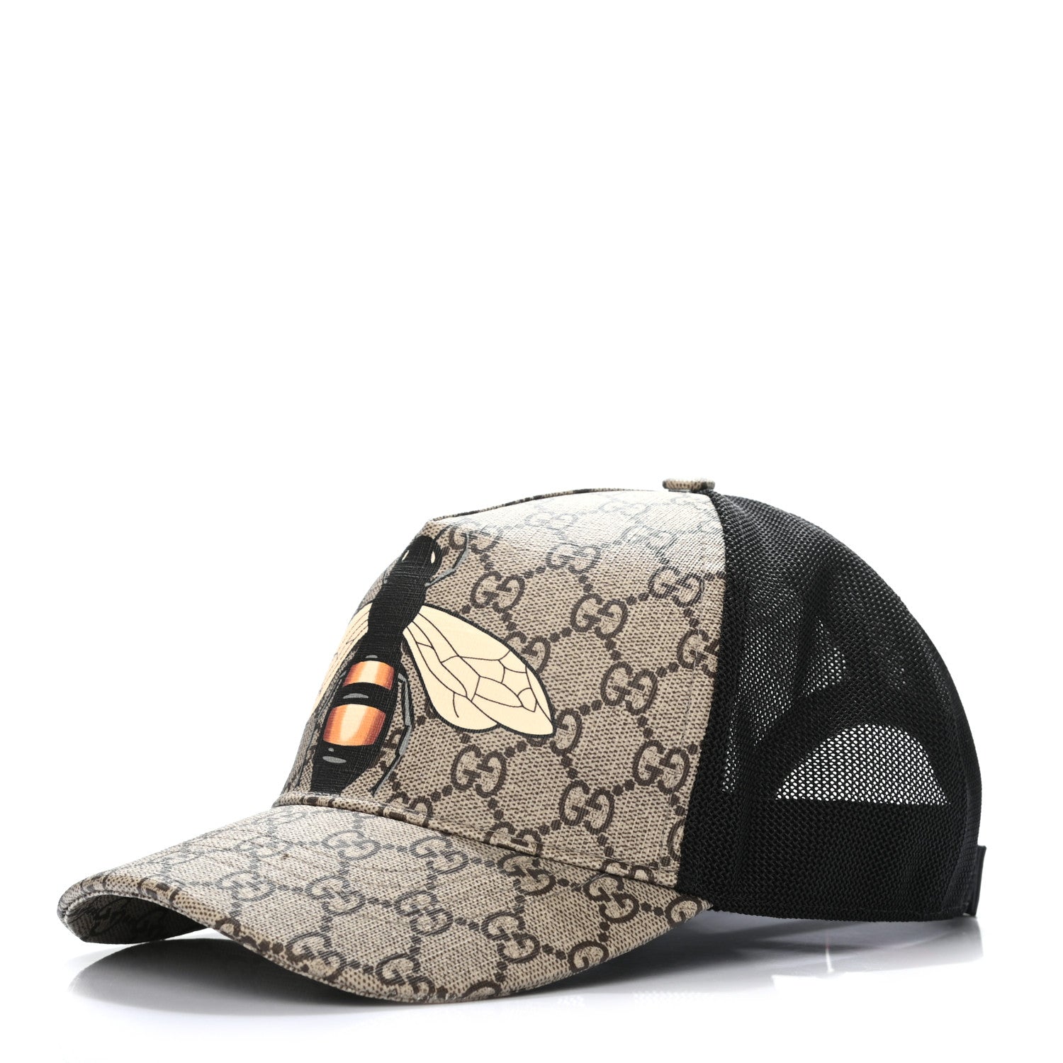 Gucci GG Supreme Monogram Bee Print Baseball Hat M Beige 1 of 9