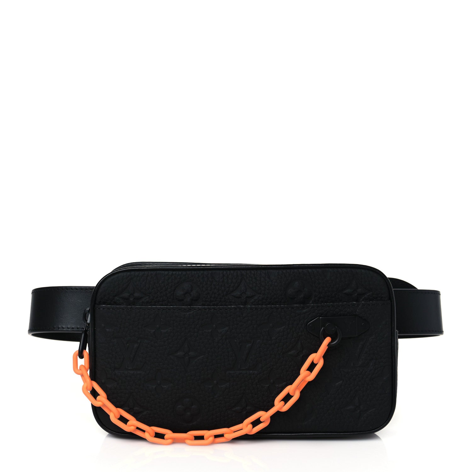 Louis Vuitton Taurillon Monogram Uniformes Solar Ray Soft Pochette Volga Belt Bag Black 1 of 9