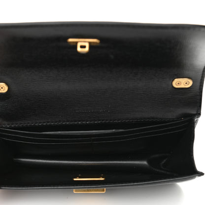 Balenciaga Calfskin Stripe Embossed Gossip Chain Bag XS Black 5 of 9